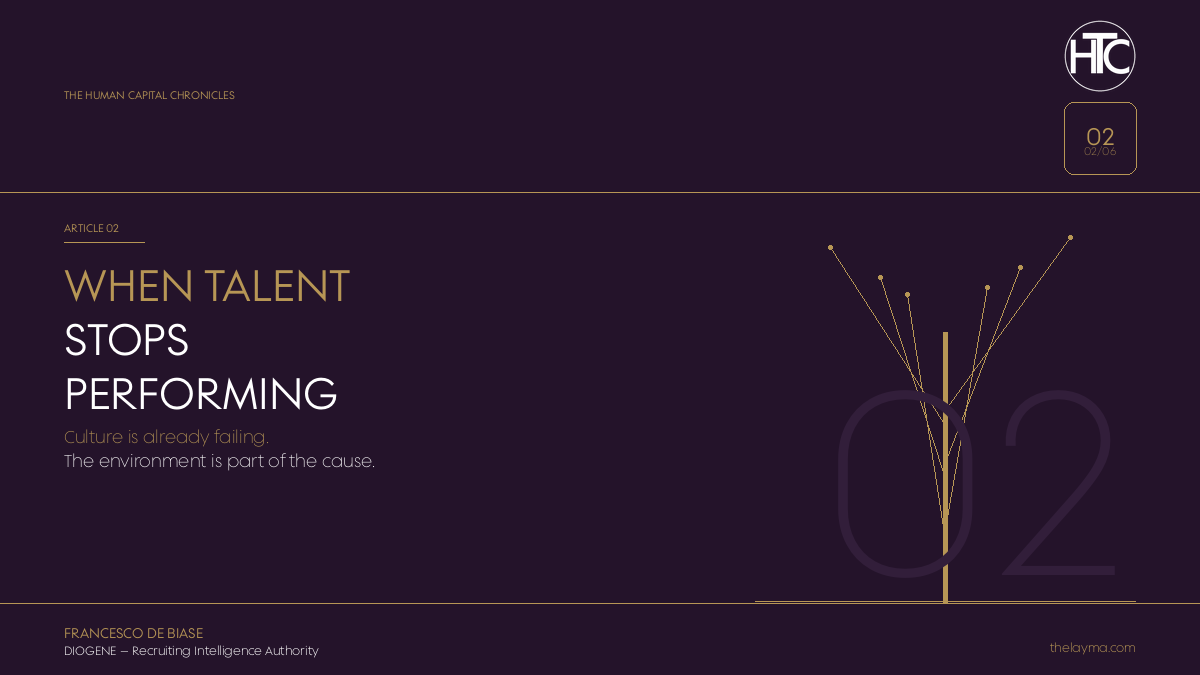 When Talent Stops Performing, Culture Is Already Failing - Thelayma Human Capital Management When Talent Stops Performing, Culture Is Already Failing - Thelayma Human Capital Management